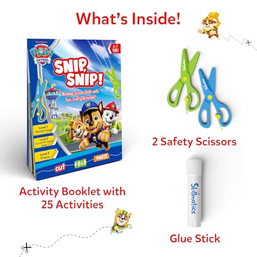 Image of Skillmatics Snip Snip PAW Patrol, Scissor Skills, Felt Craft, Gift for Kids | Cutting Activity Book for Preschool, Safety Scissors, Fine Motor Skills, Screen-Free, Learning Toy, Toddlers, Ages 3, 4, 5