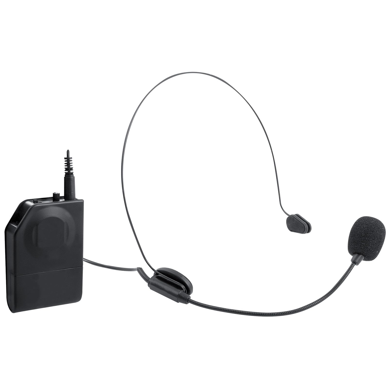 Trevi EM 408 UHF Set di Microfoni Wireless UHF con Archetto e Clip, Ricevitore Universale Jack 6.3mm, Ideale per Presentazioni, Karaoke e Insegnamento, Funzionamento Fino a 20 Metri