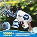 JOYIN 2 Kids Bubble Guns with 4 Bottles Solution, Automatic Bubble Machine Gun with 8 Holes for Kids, Adults, Summer Toys, Easter Basket Stuffers, Birthday Gift, Party Favors-Blue,Red