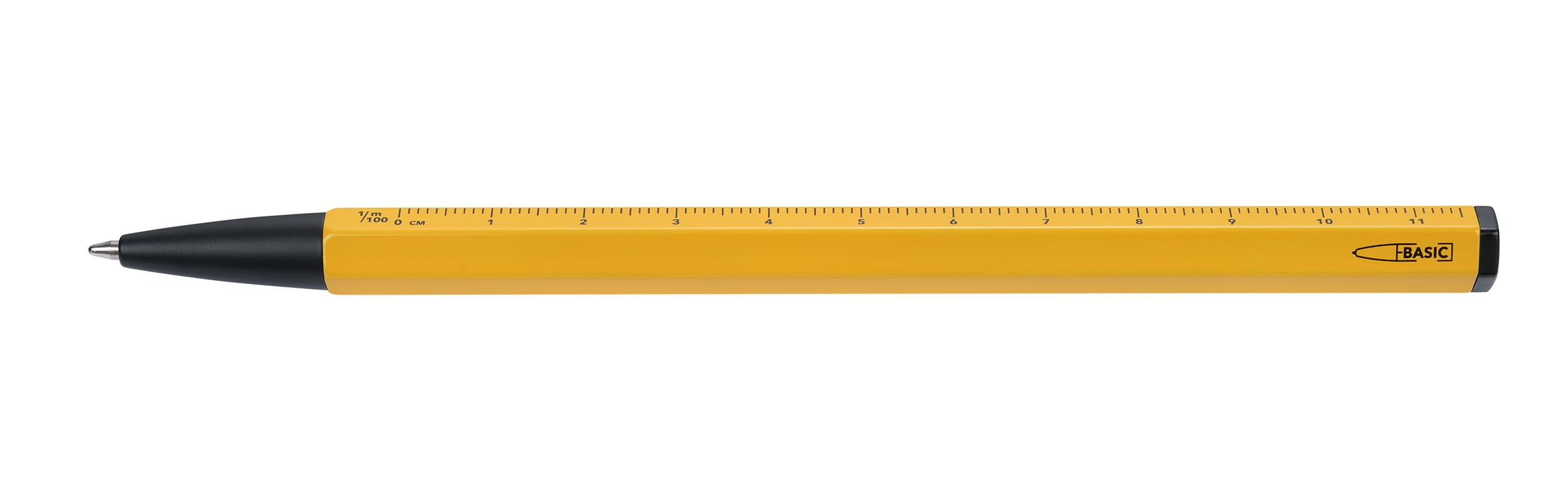 Troika Multitasking ballpoint pen with black D1 refill, CONSTRUCTION BASIC, centimetre/inch ruler, 1:20/1:50 scale - Image 3