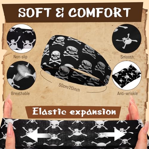 Image of 18 Pcs Sports Sweatbands for Men Women Camo Headbands Workout Non Slip Headbands Breathable Head Band Fitness Stretchy Unisex Hairband for Yoga Running Cycling Ball