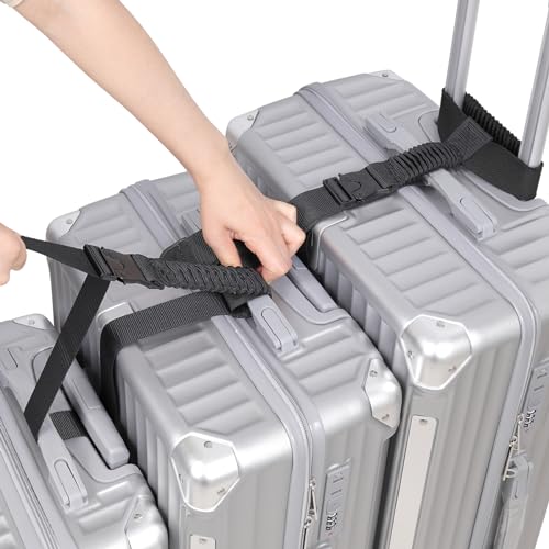 Image of Vigorport Luggage Straps, Stretchable Luggage Connector Strap for Suitcase