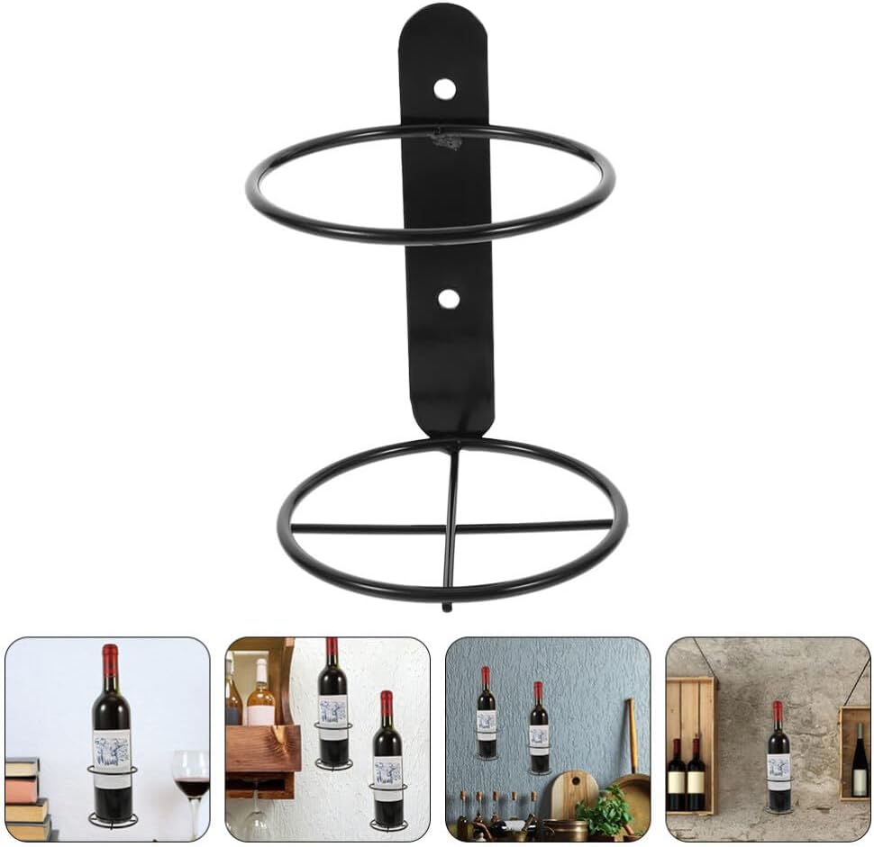 Luxshiny 8pcs Wall Mounted Wine Rack Sturdy Wine Bottle Holder for Elegant Display Space-Saving Organizer for Home and Bar Easy to Clean and Maintain