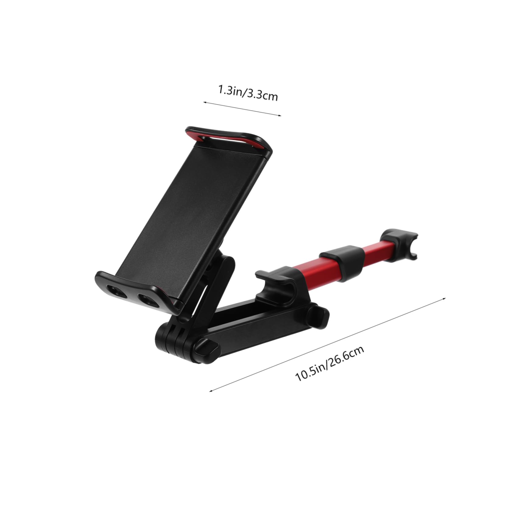 BRIGHTFUFU Car Rear Cell Phone Tablet Holder for Mobile Phone Aluminum Alloy Foldable Design for Car Auto L074b Red