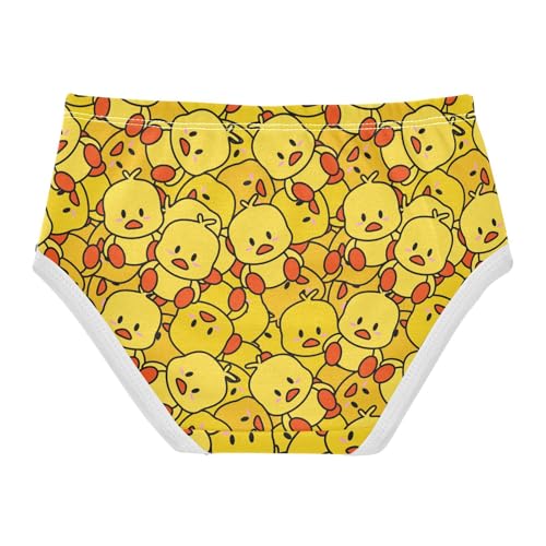 Girls' Underwear Cute Cartoon Yellow Duck Cotton Stretch Comfort Toddler Panties2
