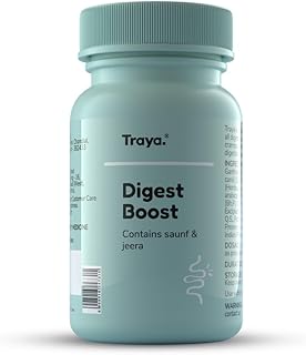 Digest Boost | Natural Digestive Supplement | Relieves Digestion Problems, Acidity and Bloating | Contains Saunf & Jeera (60 tablets)