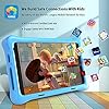 HAPPYBE 8 inch Kids Tablet, 8" Display, 1080p Full HD, Quad Core Android 10, 32GB, Parental Control, Kidoz Installed, WiFi, Dual Camera Google Play, YouTube, Children’s Tablets, Kid-Proof Case (Blue)