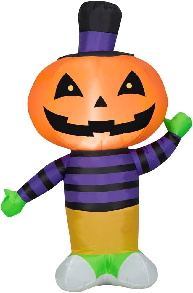 Gemmy Airblown Inflatable JOL Boy, 4 ft Tall, Multi