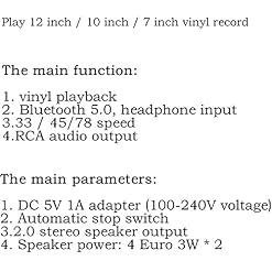 Tourne-Disque Vinyle sans Fil à 3 Vitesses avec Haut-parleurs intégrés et phonographe Vintage à Courroie USB Valise… - Les Beatles, Paul McCartney, John Lennon, RIngo Starr, George Harrison Tourne-Disque Vinyle sans Fil à 3 Vitesses avec Haut-parleurs intégrés et phonographe Vintage à Courroie USB Valise… – Image 7