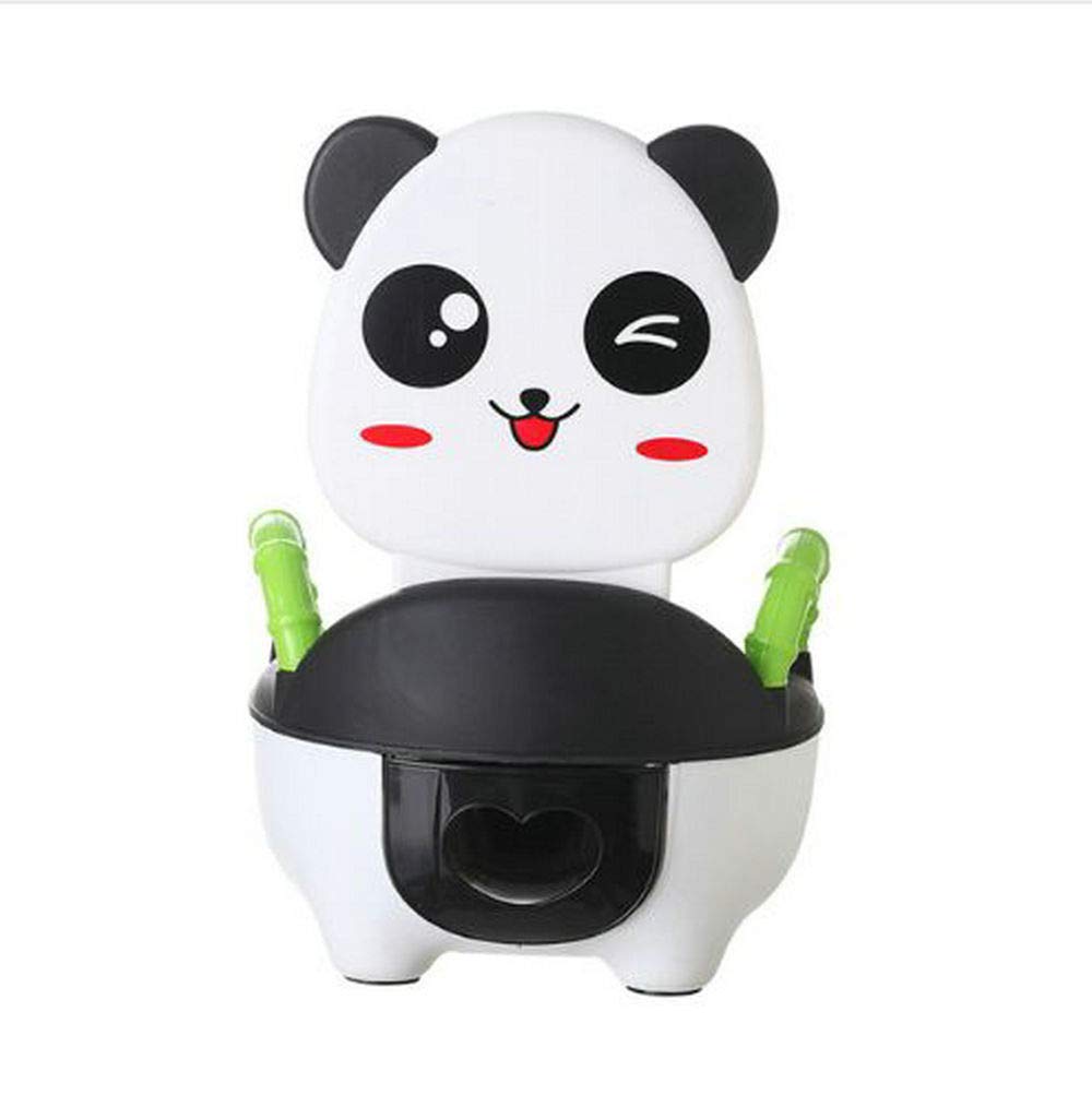 1 Pc Baby Potty Toilet Bowl Cute Cartoon Training Pan Toilet Seat Children Bedpan Portable Urinal Comfortable Backrest Pot (White Cow)