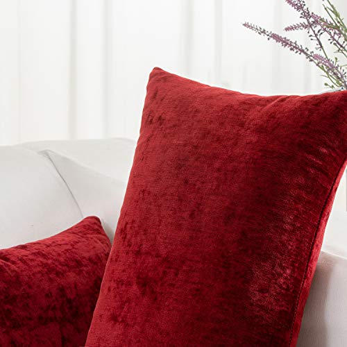 Hwy 50 Dark Red Burgundy Lumbar Throw Pillow Covers 12X20 Inch For Couch Sofa Living Room Bed, Cashmere Soft Comfortable Decorative Rectangle Throw Pillows Case Set Cushion Cover Pack Of 2 #TOP3