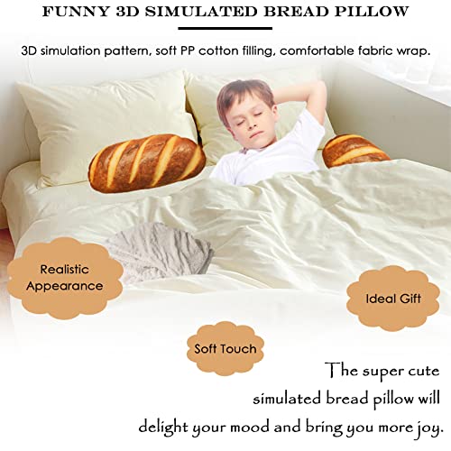 Bread Pillow Funny Stuffed Bread Shaped Pillow Toy Gift For Kids Adults, 15.7 In #TOP1