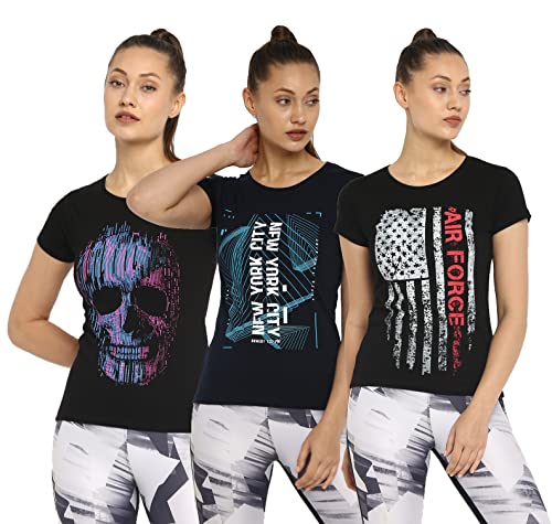 Image of Ap'pulse Women's Printed Short Sleeve Sport Tshirt Combo Pack