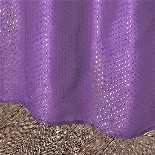 Castle Selection Decorator Table Skirt Ruffled Fabric Diamond Pattern Hook-and-Loop, Wedding Trade Baby Event Buffet, 13 Feet x 30 Inches, Purple - Thumbnail 3