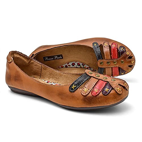 Sapatilha femininna jovem brisa couro 3001 BP whisky cores Cor:Marrom;Tamanho:35;Genero:Feminino