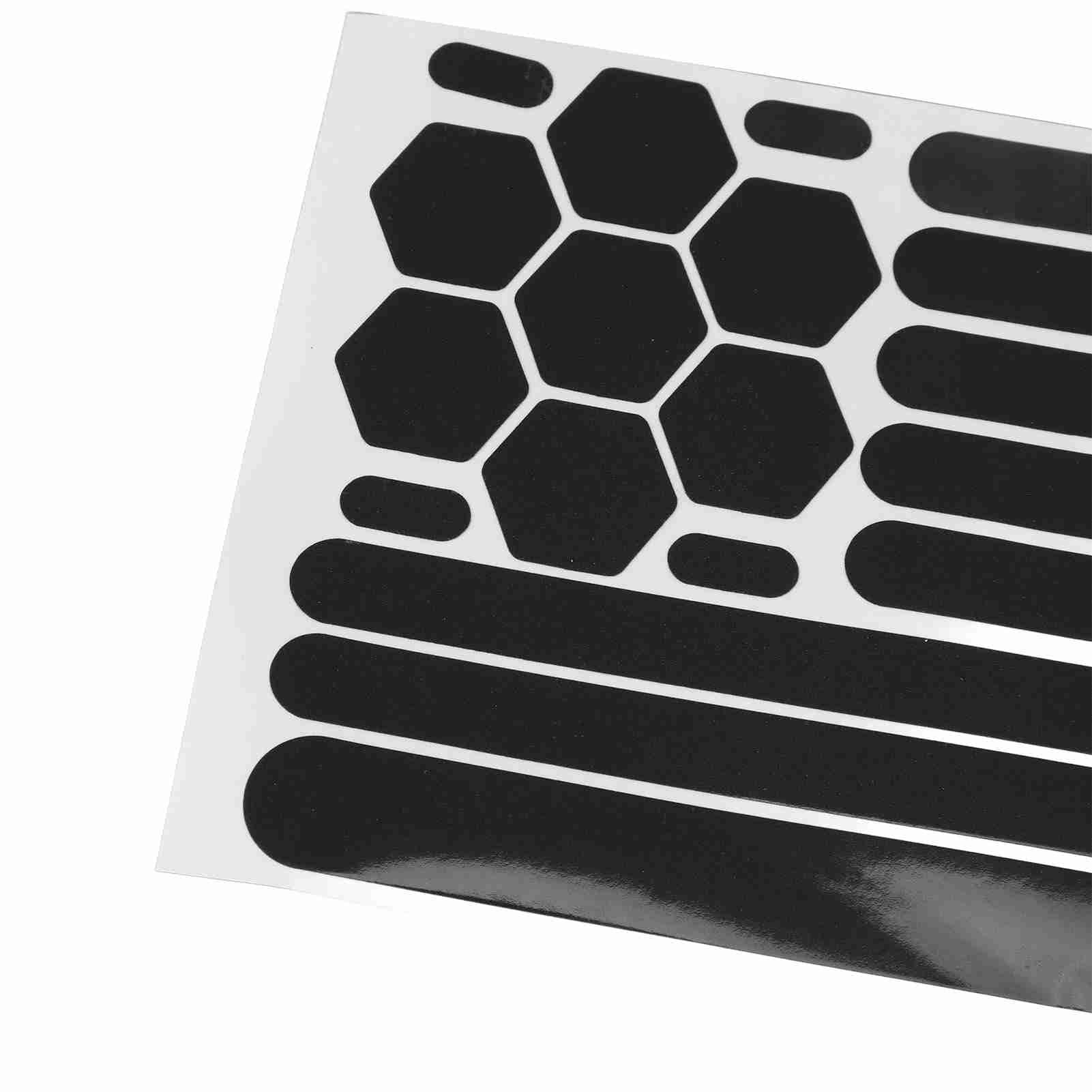 Reflective Sticker Black High Visibility Strong Adhesion Soft Bike Reflective Decals for Motorcycle Helmet Night Safety Accessories 22 Small Pieces