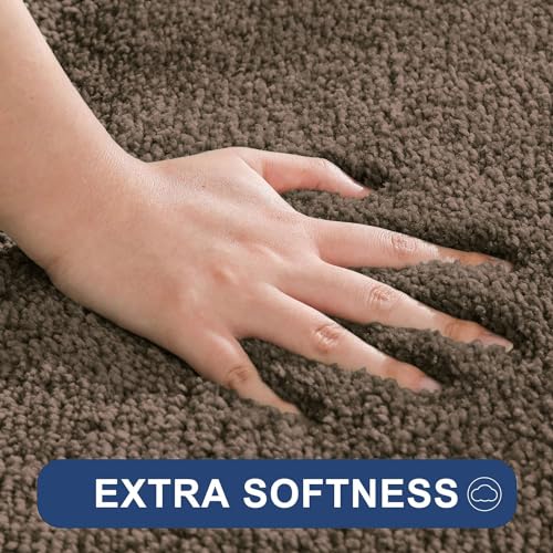 Image of Flooring India Co Newman Floor Runner 2500 GSM Super Soft Anti Skid Runner for Bedroom Side (2x5 Feet, Chocolate)