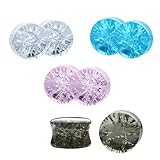 BodyJ4You Glass Saddle Plugs Kit Cracked Design Set 4G-16mm (8 Pieces)