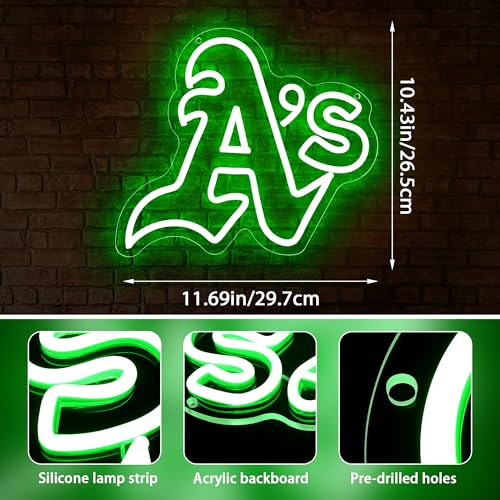 Image of Baseball Neon Sign for Wall Decor Sport Team LED Neon Light for Man Cave | Cool Wall Ornament For Dormitory, Bar, Club, Wonderful Birthday Gift For Baseball And Sports Fans