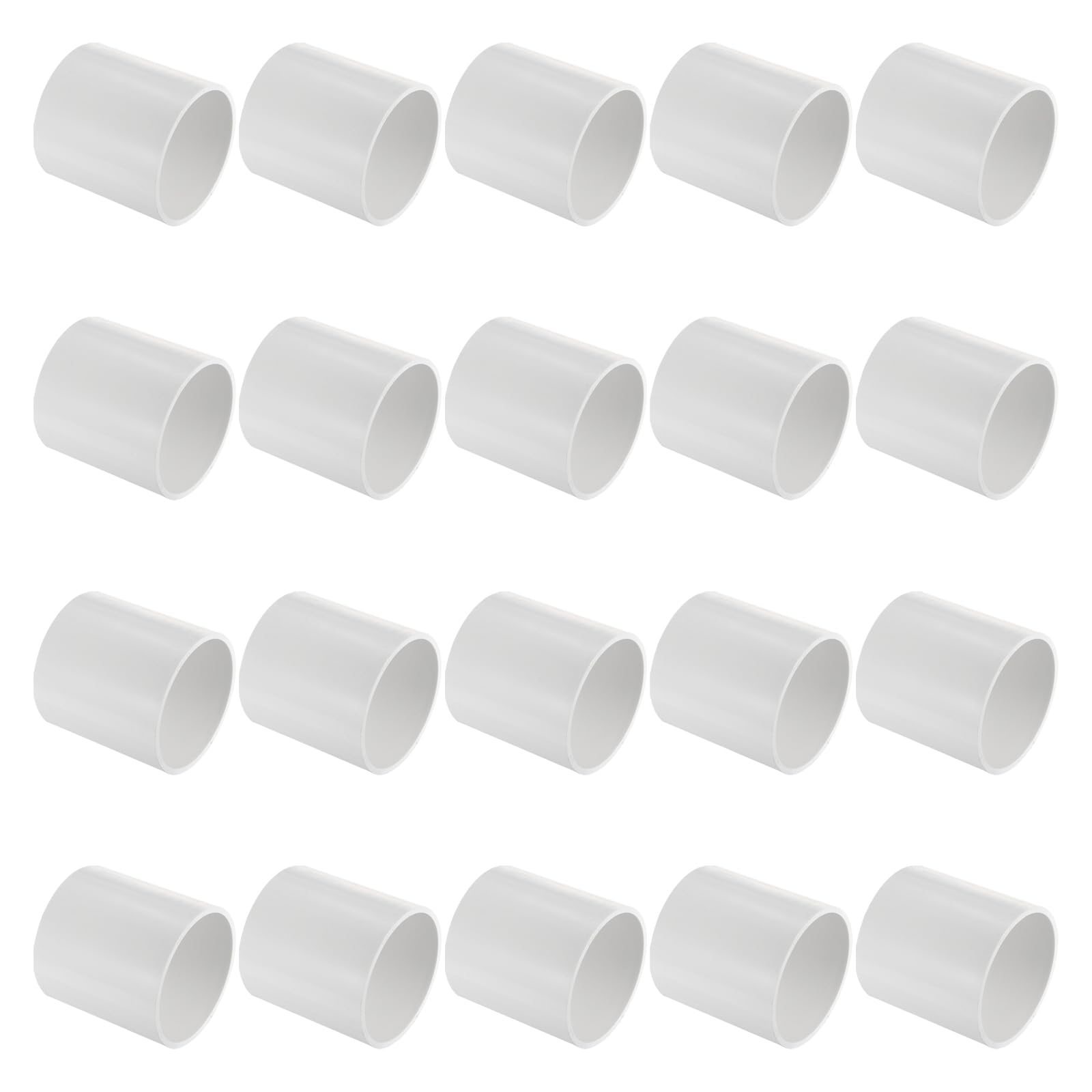 PATIKIL Adaptador Acoplamiento Tubería Recta PVC 3-1/2" 20 Piezas Conector Enchufe Deslizante Tubería Recta para Uso Extensiones Tuberías Sistemas Riego Goteo Industrial y Doméstico Blanco