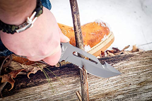 WEYLAND Fixed Blade Outdoor Survival Knife with Sheath, Full Tang Tactical Military Knife for Hunting, Camping, Hiking and Outdoor Bushcraft Work - Thumbnail 5