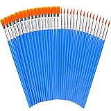 60Pcs Small Paint Brushes Bulk, Round Flat Mini Paint Brush Set, Aisuly Tiny Painting Brushes for...