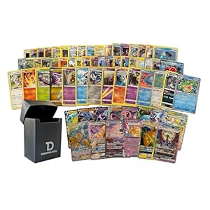 Pokémon Compatible 100 Card Lot with 3 Legendary Ultra Rare Cards Bundle- with Dan123yal Deck Box Included