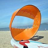 vendo canoa con vela VELA POTENTE: la vela de viento Kayak está hecha de tafetán de poliéster fuerte, respetuoso con el medio ambiente, de larga duración; Costuras de triple costura y el material compuesto prácticamente irrompible, diseño compacto.