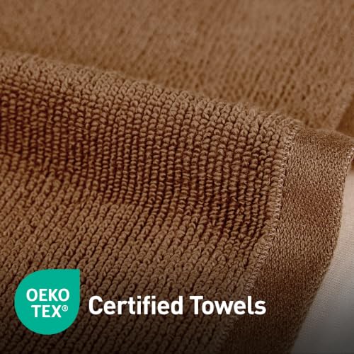 Image of MYTRIDENT Face Towel | Urban Comfort | Quick Drying | Travel Friendly | for Men /Women | 6 Pc Face Towel (30 cm x 30 cm) | 100% Cotton 450 GSM - Coconut Shell