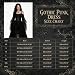 Halloween Kostüm Damen Vintage Kleidung Gothic Mantel Brautkleid Kostum Frauen a Linien Kleid Hexen Lang Vampir Outfit Faschingskostüme Steampunk Pirate Costume Kostüme Trompetenärmel Frau,Schwarz,XS
