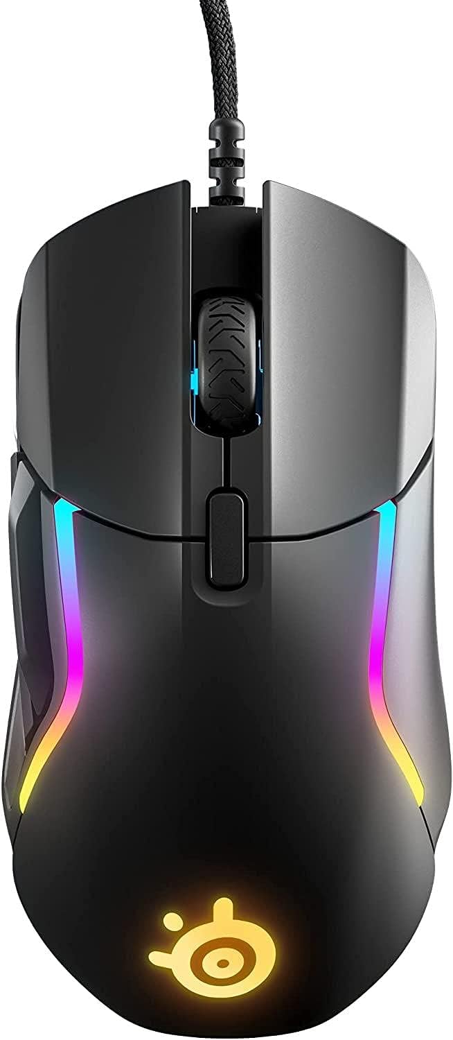 SteelSeries Rival 5 Gaming Mouse, 9 Programming Buttons, Lightweight, 3.0 oz (85 g), IP54, Dustproof and Waterproof Switch