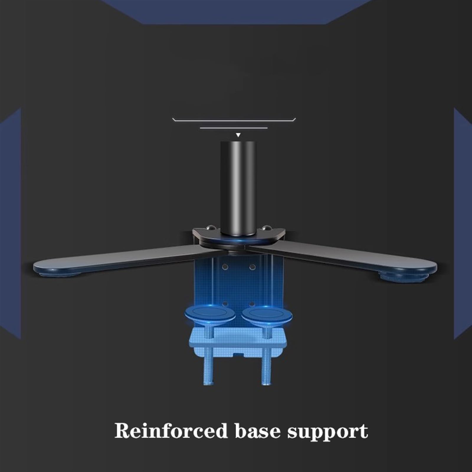 Supporto da tavolo for monitor triplo in metallo | Supporto da scrivania for 3 monitor con bracci con molla a gas for una comoda posizione di lavoro