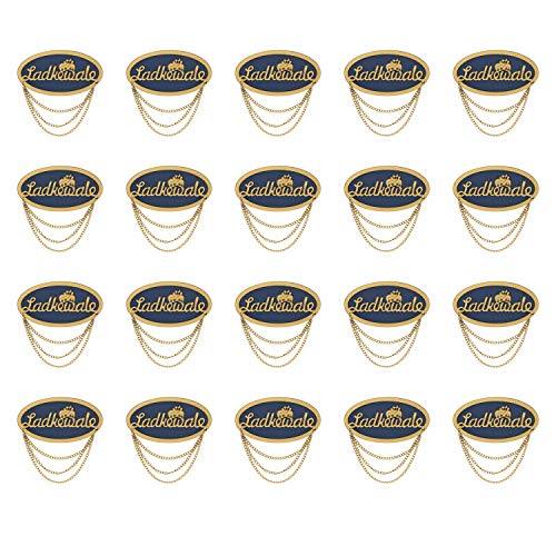 Image of Sanvatsar Ladkewale Blue Gold Brooch /Brooch /Brooches Pin Pack for Men & Women Red color