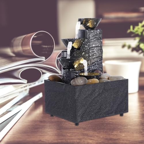 Fuente de cascada decorativa DRESSOOS para oficina calma la mente en momentos tensos 5
