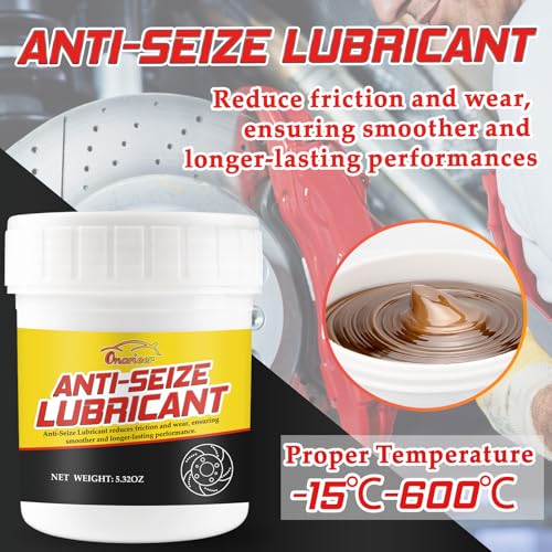 Onarieer Anti Seize Copper Thread Lubricant with Brush, Prevent Seizing, Galling, Corrosion, Extend Component Life (1 Pack)