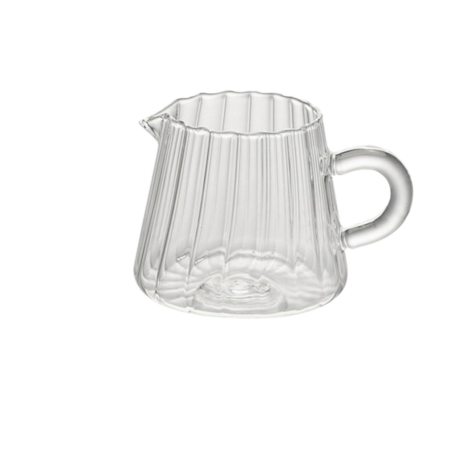 Jarra de leche y café cristal, jarra té multifuncional transparente for sala estar, hogar, cafetería, oficina, bebidas, 2 uds Para Espumar(8 * 6.3cm-160ml)