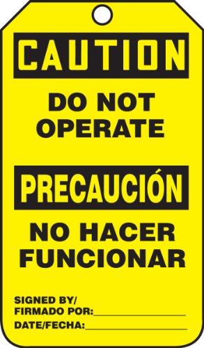 Étiquette de sécurité bilingue espagnol 14x8cm pour marquage danger