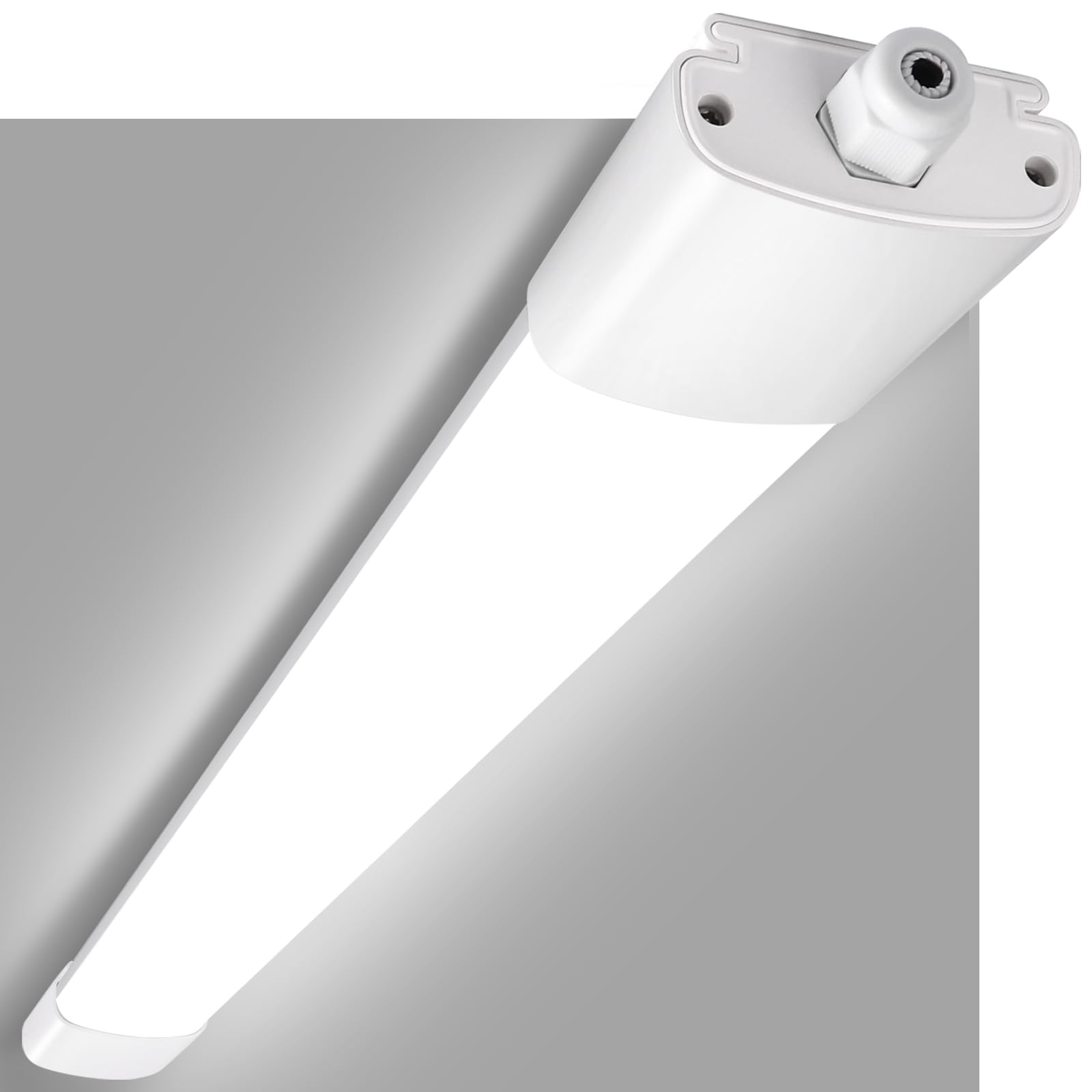 LED Feuchtraumleuchte 150CM mit 45W 4950LM, Deckenleuchte Feuchtraum Flach Feuchtraumlampe Wasserdicht IP65, 4000K Neutralweiß Werkstattlampe, Kellerleuchte, Wannenleuchte für Büro Garage Lager