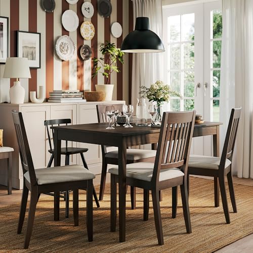 Chaise NÄSINGE marron et beige pour vos repas en famille