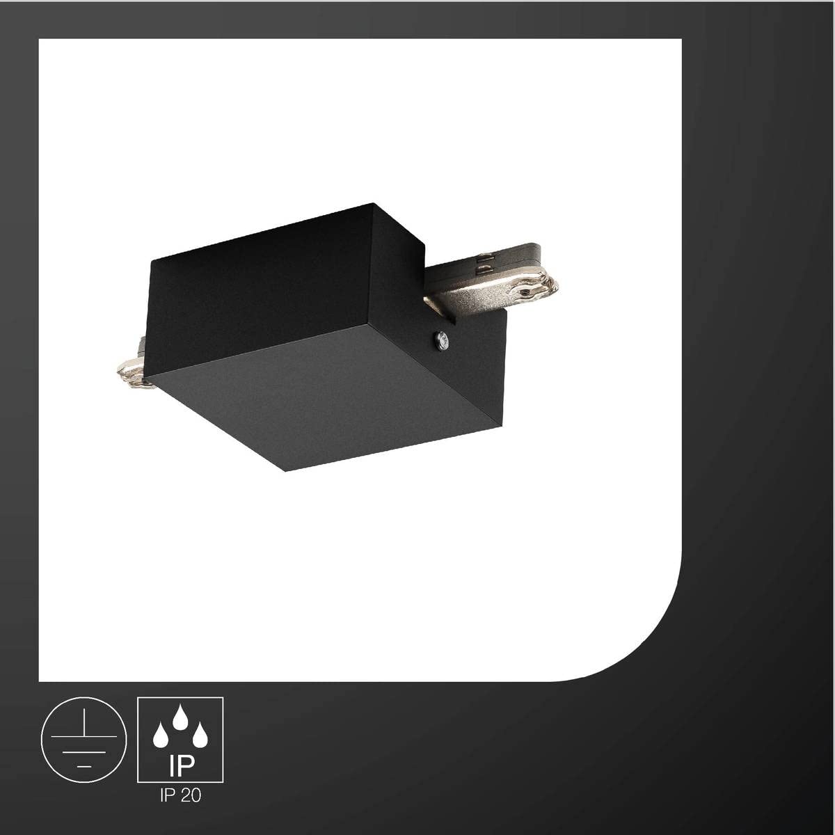 Testata Alimentazione Binario Monofase SLV - Terra A Sinistra, Colore Nero, Per Illuminazione Professionale - Foto 10