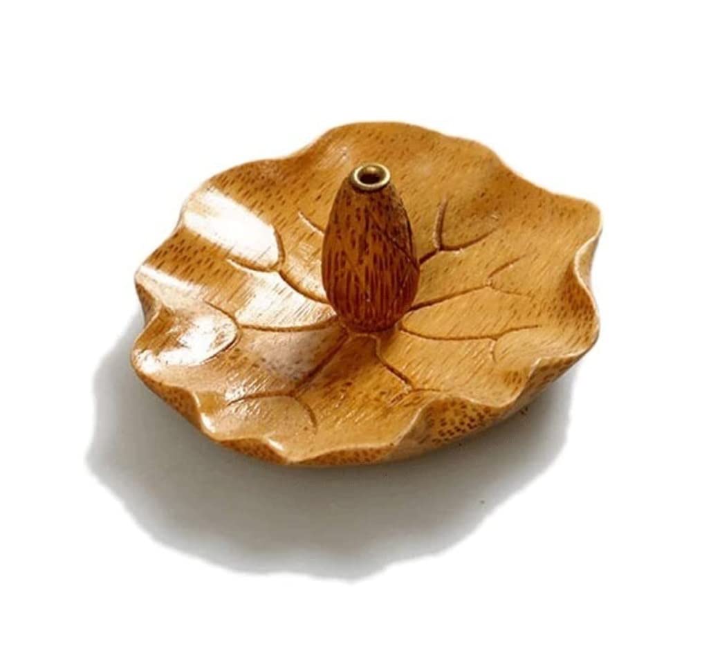 Incense Burner Creative Wooden Incense Burner Home Holder Based Rattan Sticks Censer Home Decor(B)