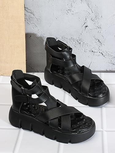 Image of Denill Women Synthetic Leather Strap Platform Sandals