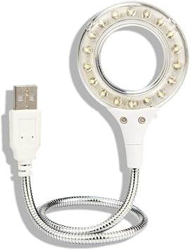 microscope accessories kit slide preparation camer Microscope USB LED light Freely Bent Hose USB LED Ring Light 5V White Color LED Ring Lamp Can Be Used for Biological Microscope Illumination microsco
