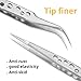 Precision Tweezers Set,Upgraded Stainless Steel of Tweezers - Extra Fine,Angled,Blunt Tips for Electronics,Hobby, Industrial,Laboratory Work,Jewelry-Making,Model,Craft