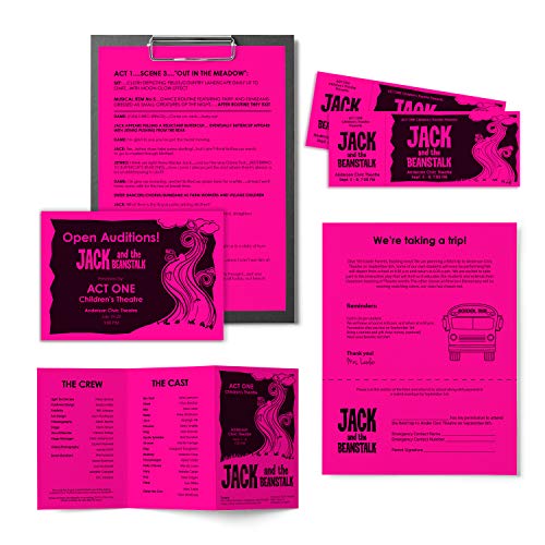 Astrobrights Mega Collection, Colored Paper, Bright Pink, 625 Sheets, 24 Lb/89 Gsm, 8.5" X 11" - More Sheets! (91674) #TOP2