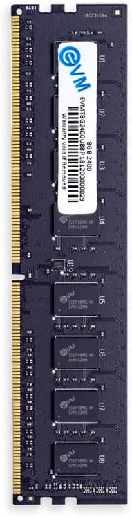 EVM 8GB DDR4 Desktop RAM 2400MHz | Long-DIMM – 1.2V Low Voltage | 288-PIN Pin, Intel & AMD Compatible | High-Speed PC Memory Upgrade | 10 Year Warranty (EVMT8G2400U88P)