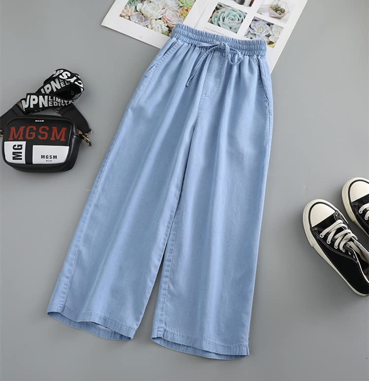 ASHER FASHION Girls' Big Kids Jeans Stretch Jogger Pants Casual Drawstring Skinny Jeans Elastic Waist Leggings2