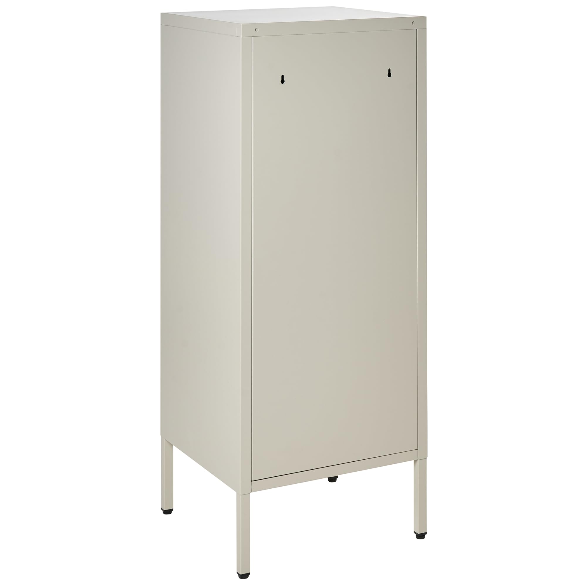 Aktenschrank mit 2 Türen 4 Ablagefächern Stahl Hellbeige Industrie Stil Huron