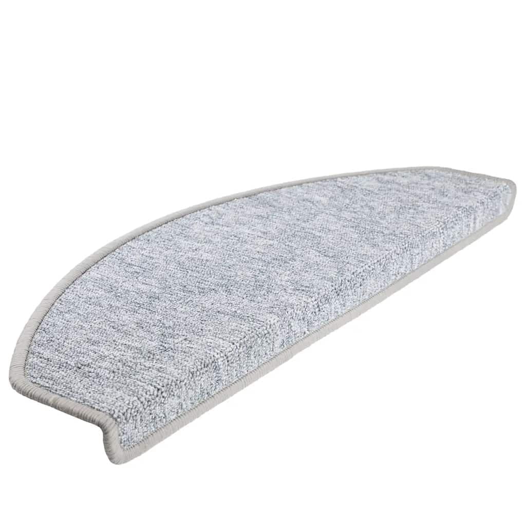 Marchettes d'escalier antidérapantes gris clair en lot de 30 tapis de marche de 65x24 cm