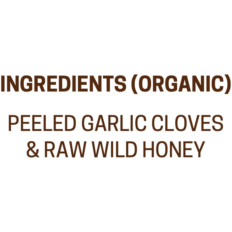 Image of MAVI's Honey Fermented Garlic | Long Ferment | Organic Garlic Pods and Wild Raw Honey | 100% Natural & Organic | No Preservatives, Artificial Flavour, Colour or Sweetener | 200g | Pack of 1